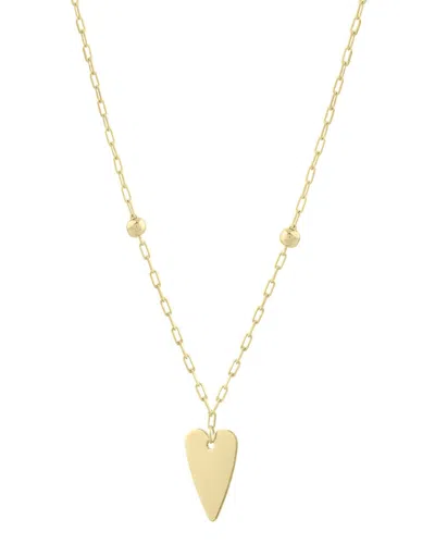 Italian Gold 14k  Long Heart Necklace