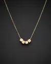 Italian Gold Love Cube Adjustable Length Necklace