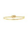 Italian Gold Love Knot Bangle Bracelet