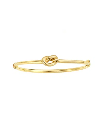 Italian Gold Love Knot Bangle Bracelet