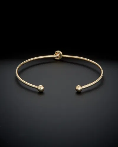 Italian Gold Love Knot Cuff In Gold
