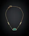 Italian Gold Malachite Adjustable Bracelet