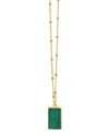 Italian Gold 14k  Malachite Necklace