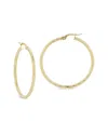 Italian Gold Medium Hammered Hoops