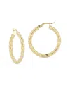 Italian Gold Medium Twist Hoops