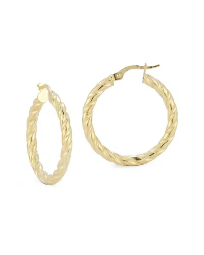 Italian Gold 14k  Medium Twist Hoops