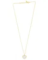 Italian Gold 14k  Mother Of Pearl Heart Necklace
