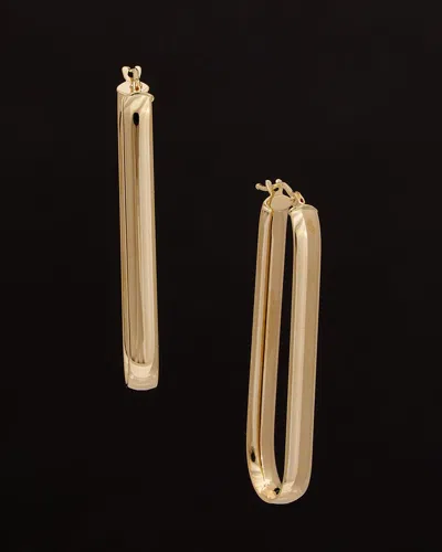 Italian Gold 14k  Oblong Hoops