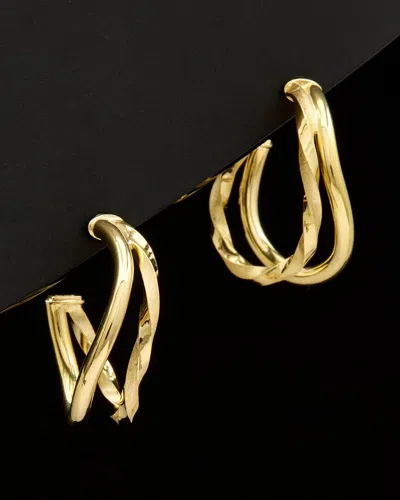 Italian Gold Open Hoops