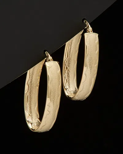 Italian Gold Oval Hoops