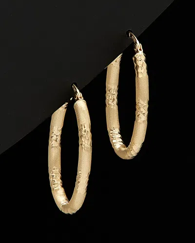 Italian Gold Oval Hoops