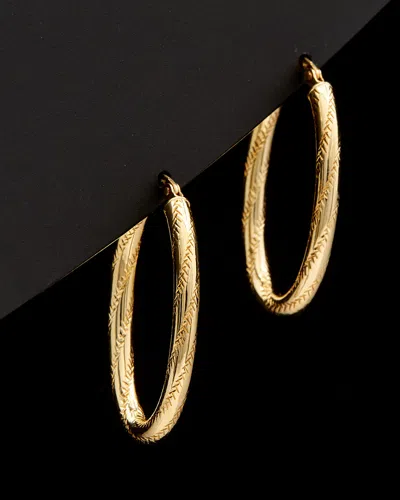 Italian Gold Oval Hoops