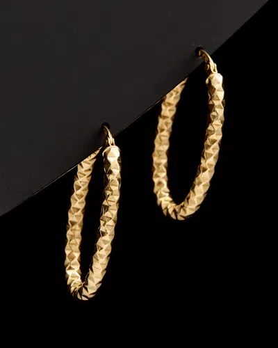 Italian Gold Oval Hoops