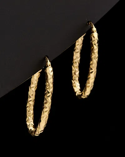 Italian Gold Oval Hoops