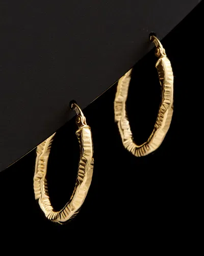 Italian Gold Oval Hoops