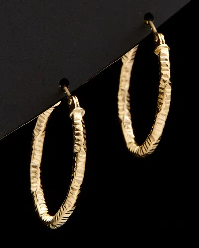 Italian Gold Oval Hoops