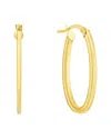 Italian Gold Oval Hoops
