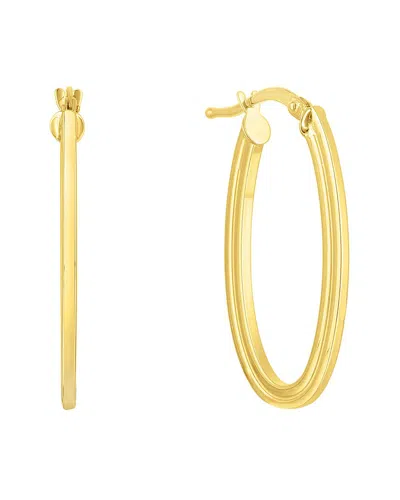 Italian Gold Oval Hoops