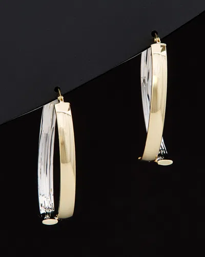 Italian Gold 14k  Oval Hoops