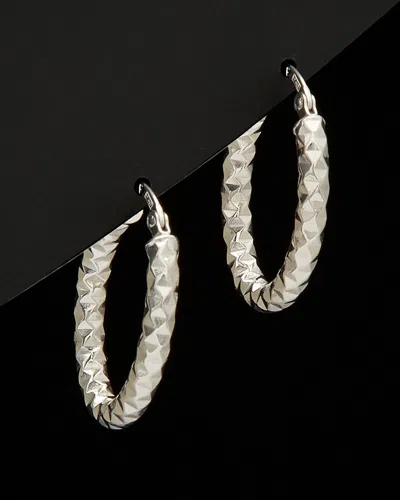 Italian Gold 14k  Oval Hoops
