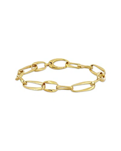Italian Gold 14k  Oval Link Chain Bracelet