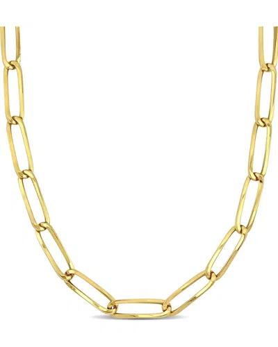 Italian Gold 14k  Oval Link Chain Necklace