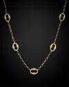 Italian Gold 14k  Oval Station Necklace