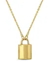 Italian Gold 14k  Padlock Charm Necklace