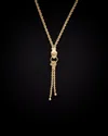 Italian Gold Panther Head Drop Necklace