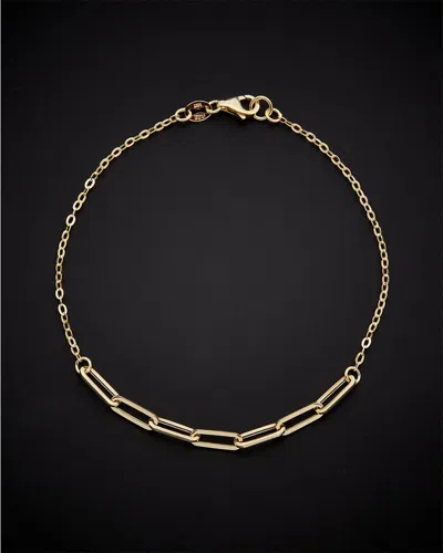 Italian Gold Paperclip Bracelet