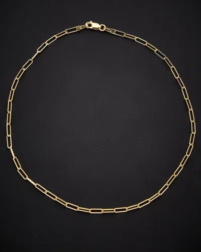 Italian Gold Paperclip Chain Ankle Bracelet