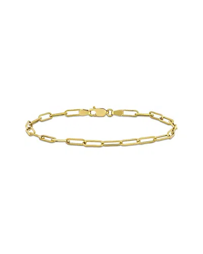 Italian Gold 14k  Paperclip Chain Ankle Bracelet