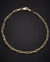 Italian Gold Paperclip Chain Bracelet