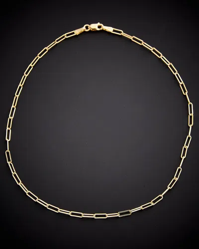 Italian Gold Paperclip Chain Bracelet