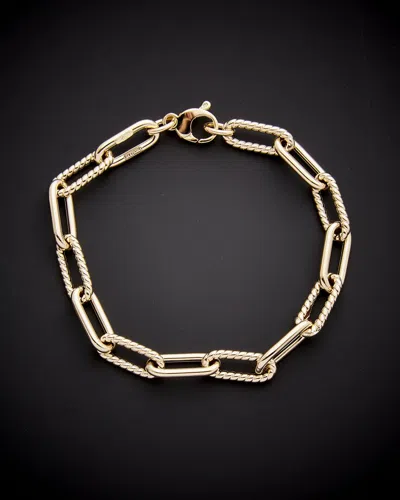 Italian Gold Paperclip Chain Bracelet In Gold