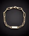 Italian Gold 14k  Paperclip Chain Bracelet