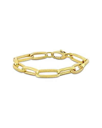 Italian Gold 14k  Paperclip Chain Bracelet