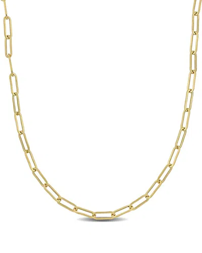 Italian Gold 14k  Paperclip Chain Necklace
