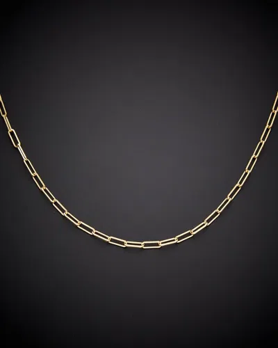 Italian Gold Paperclip Chain Necklace