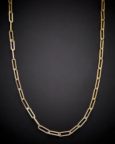 Italian Gold Paperclip Chain Necklace