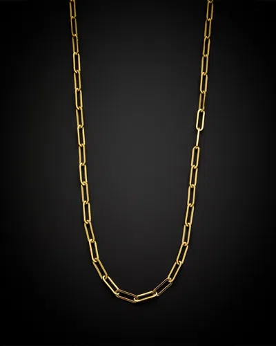 Italian Gold Paperclip Chain Necklace
