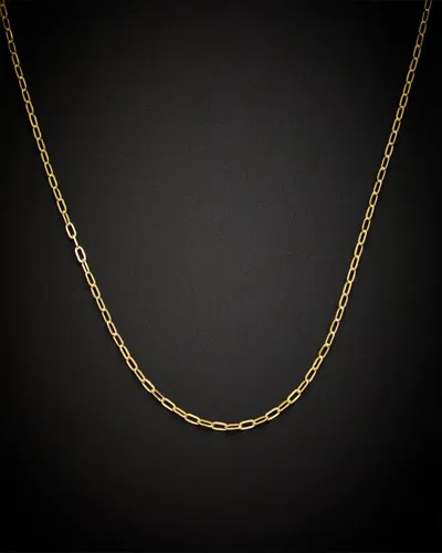 Italian Gold Paperclip Chain Necklace