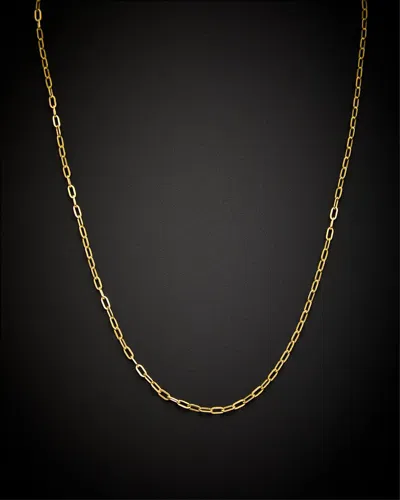 Italian Gold Paperclip Chain Necklace
