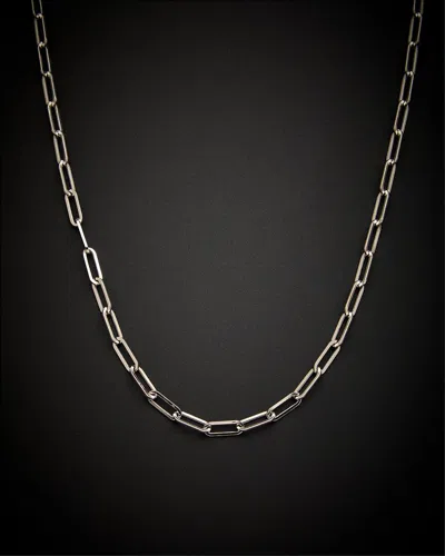 Italian Gold 14k  Paperclip Chain Necklace