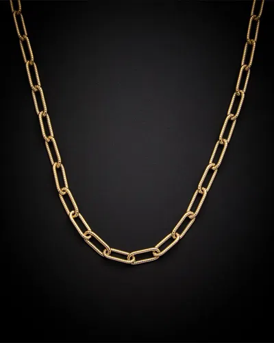 Italian Gold 14k  Paperclip Chain Necklace