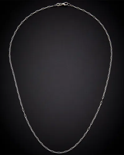 Italian Gold 14k  Paperclip Chain Necklace