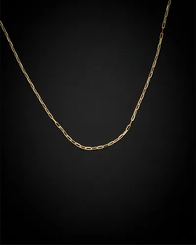 Italian Gold 14k  Paperclip Chain Necklace