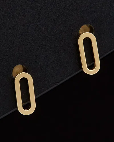 Italian Gold Paperclip Chain Studs