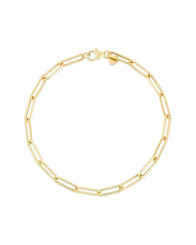 Italian Gold Paperclip Link Bracelet