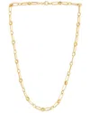 Italian Gold Paperclip Link Necklace